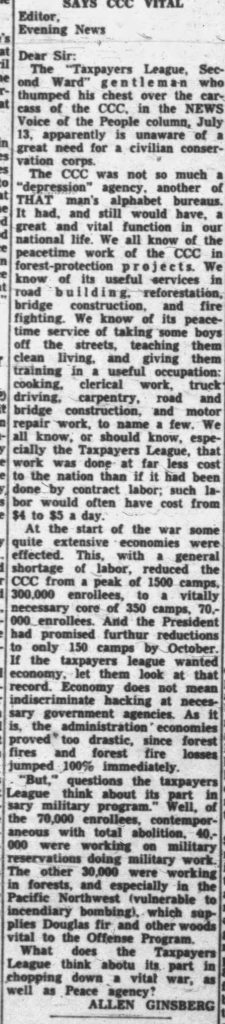 allen ginsberg conservationism